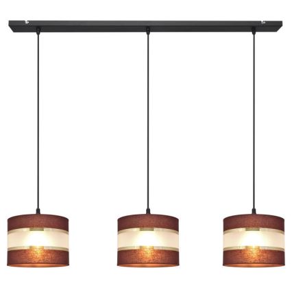 Hängeleuchte HELEN 3xE27/15W/230V braun/schwarz/gold