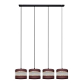 Hängeleuchte HELEN 4xE27/15W/230V braun/schwarz/gold