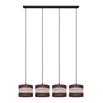 Hängeleuchte HELEN 4xE27/15W/230V braun/schwarz/gold