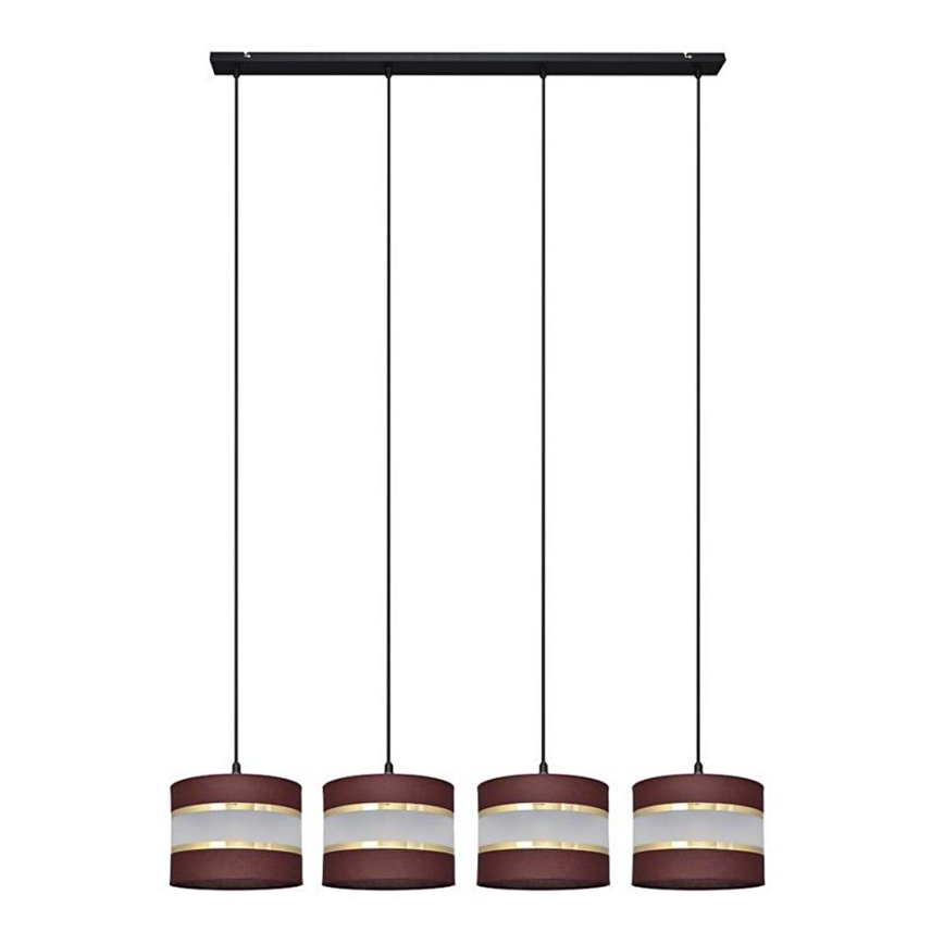 Hängeleuchte HELEN 4xE27/15W/230V braun/schwarz/gold