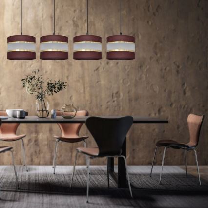 Hängeleuchte HELEN 4xE27/15W/230V braun/schwarz/gold