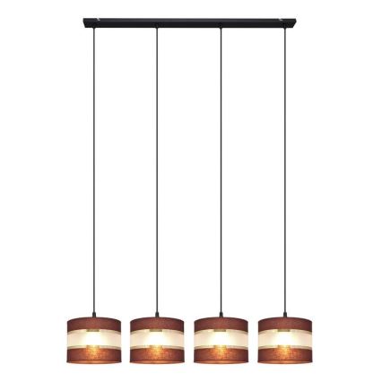 Hängeleuchte HELEN 4xE27/15W/230V braun/schwarz/gold