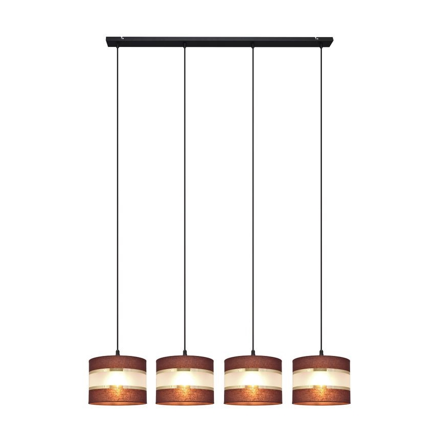 Hängeleuchte HELEN 4xE27/15W/230V braun/schwarz/gold