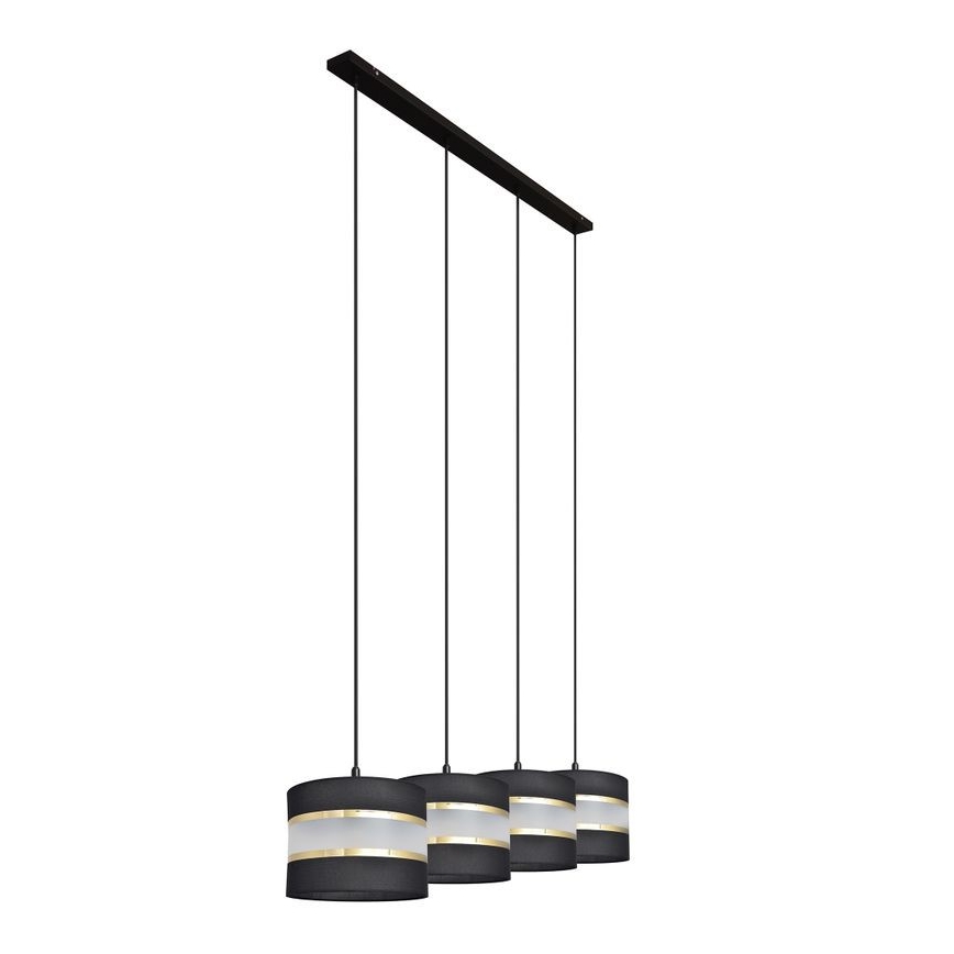 Hängeleuchte HELEN 4xE27/15W/230V schwarz/gold