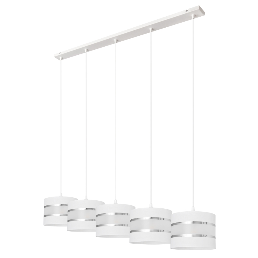 Hängeleuchte HELEN 5xE27/15W/230V weiß