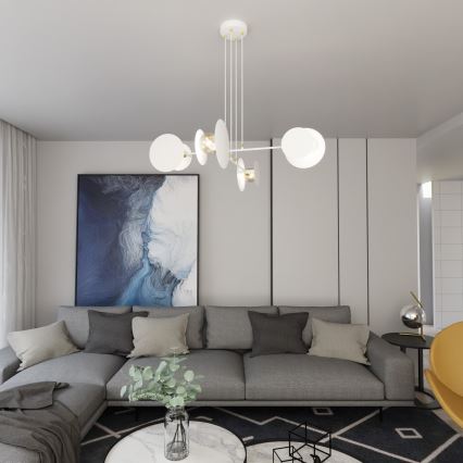 Hängeleuchte IDEA 4xE27/15W/230V weiß