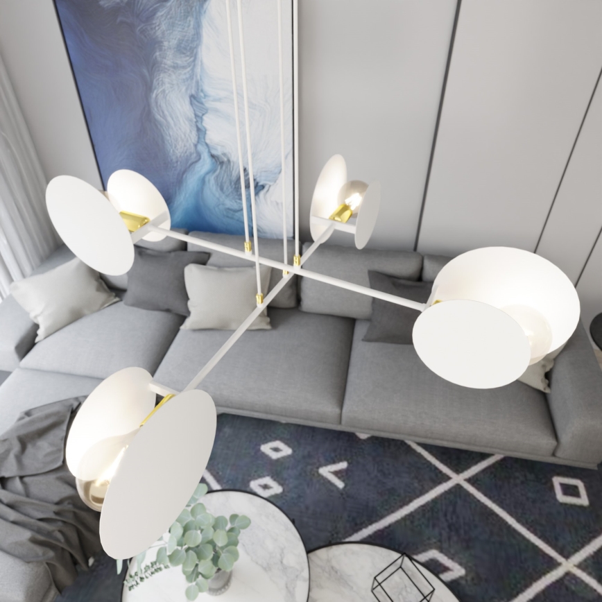 Hängeleuchte IDEA 4xE27/15W/230V weiß