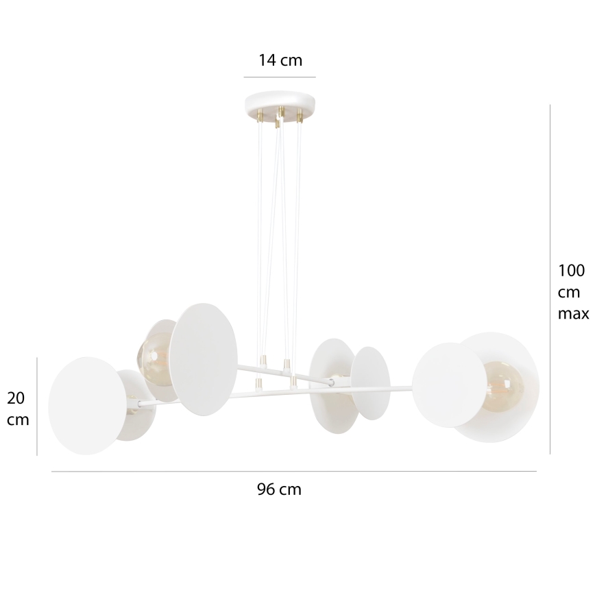 Hängeleuchte IDEA 4xE27/15W/230V weiß
