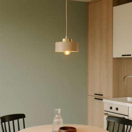 Hängeleuchte IGNIA, 1x E27/60W/230V, taupe