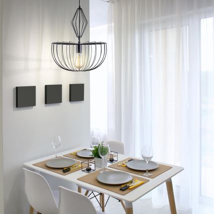Hängeleuchte JASMINA 1xE27/20W/230V d 40 cm schwarz