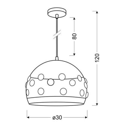 Hängeleuchte JOLINA 1xE27/40W/230V