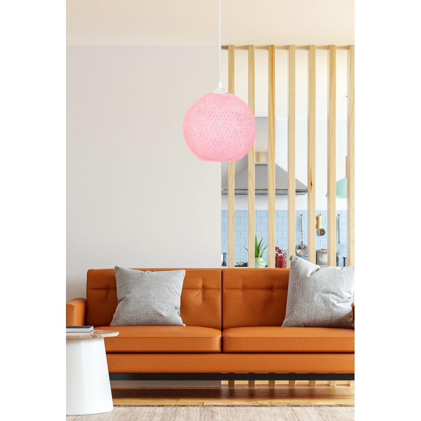 Hängeleuchte JUTE 1xE27/60W/230V rosa