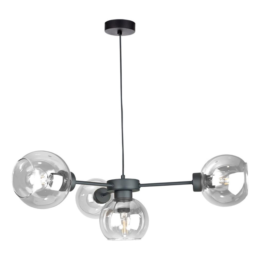 Hängeleuchte KALIOPE 4xE27/60W/230V schwarz/klar