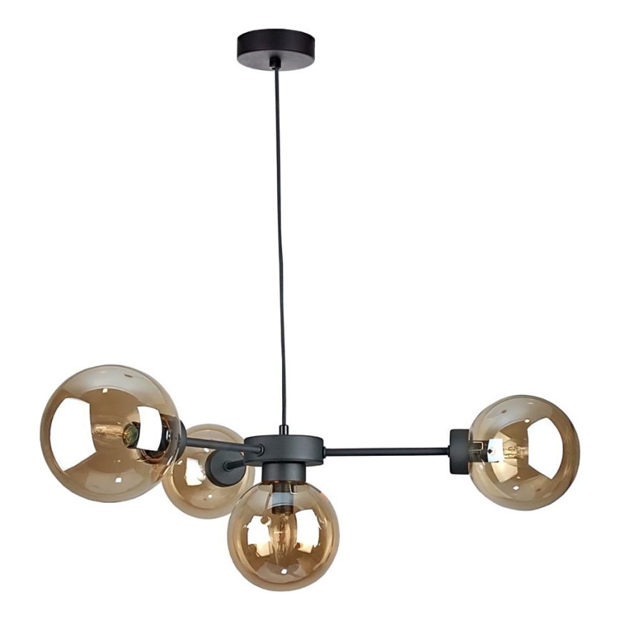 Hängeleuchte KALIOPE II 4xE14/50W/230V schwarz/rauchig beige