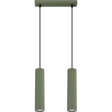 Hängeleuchte KARBON 2xGU10/10W/230V grün