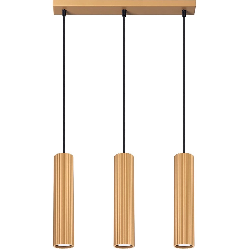 Hängeleuchte KARBON 3xGU10/10W/230V golden