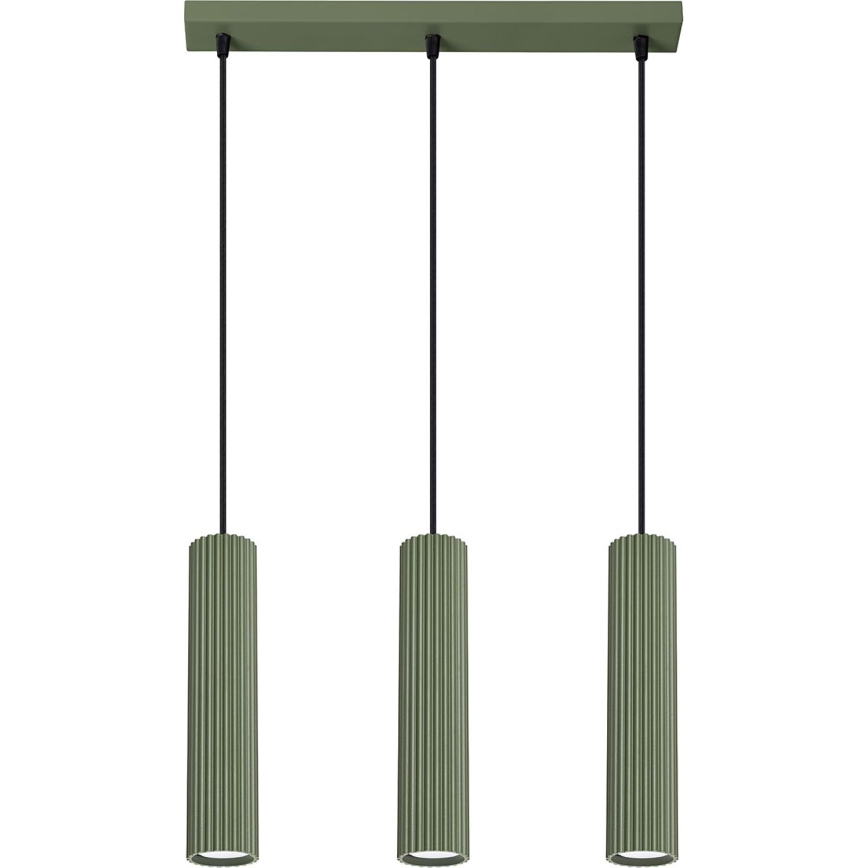 Hängeleuchte KARBON 3xGU10/10W/230V grün