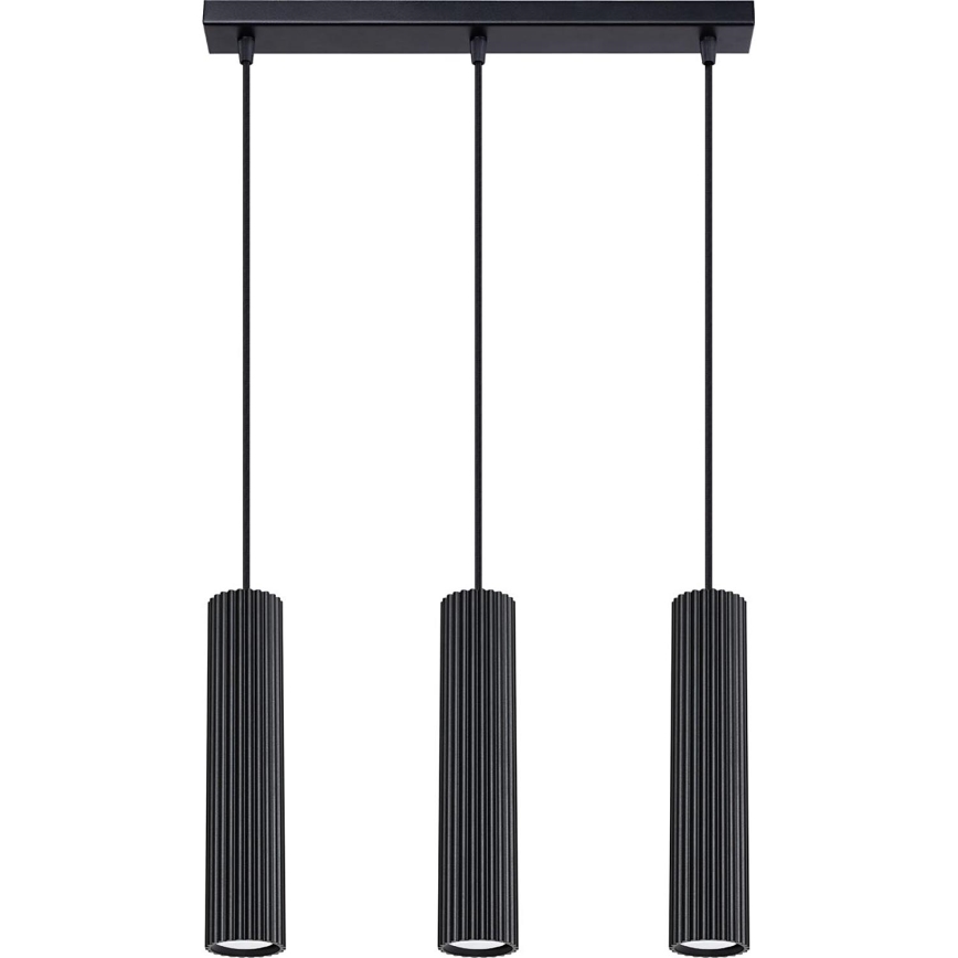 Hängeleuchte KARBON 3xGU10/10W/230V schwarz