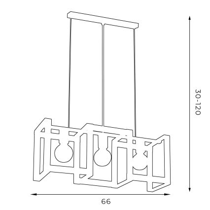 Hängeleuchte KARTEL 3xE27/60W/230V