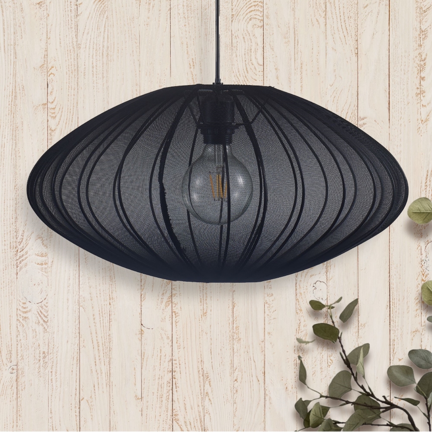 Hängeleuchte KINU 1xE27/20W/230V d 50 cm schwarz