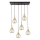 Hängeleuchte LACRIMA HONEY 6xE27/60W/230V schwarz/golden/rauchig beige