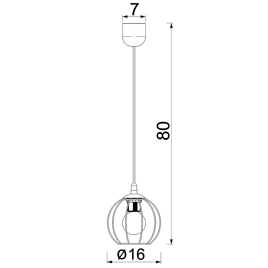 Hängeleuchte LAPS 1xE27/15W/230W schwarz