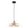 Hängeleuchte LATTE 1xE27/60W/230V beige/schwarz/glänzendes Chrom