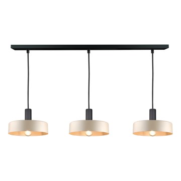 Hängeleuchte LATTE 3xE27/60W/230V beige/schwarz