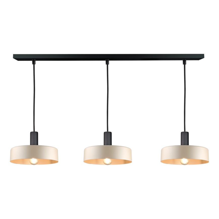 Hängeleuchte LATTE 3xE27/60W/230V beige/schwarz