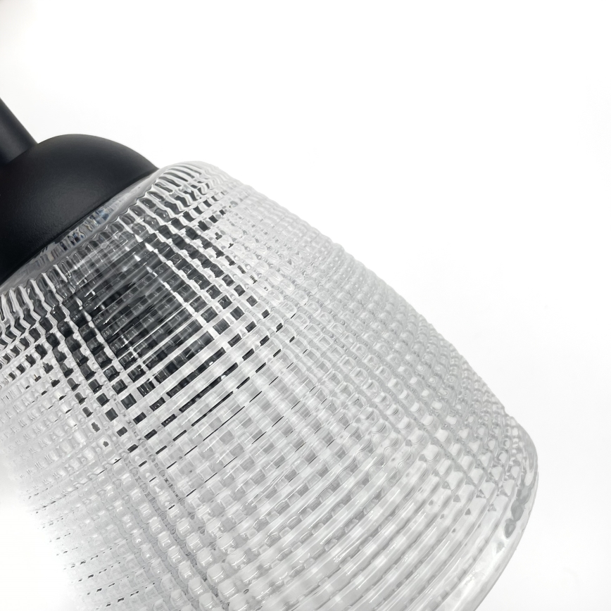 Hängeleuchte LEANDRA an Kabel, 3xE27/15W/230V, Eiche/Schwarz