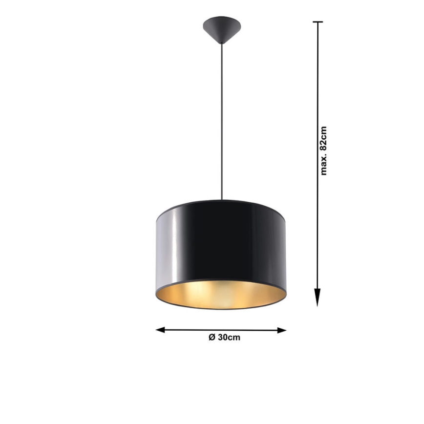 Hängeleuchte LUXOR 30 1xE27/60W/230V gold/schwarz