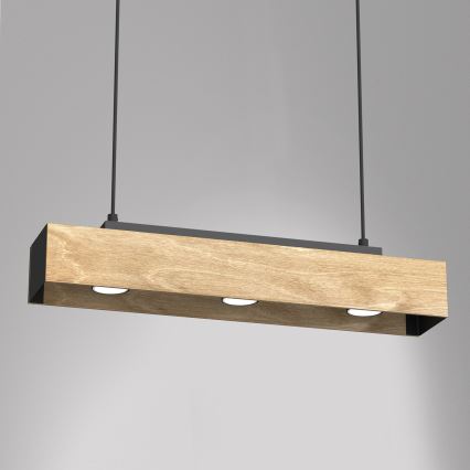 Hängeleuchte MAISON 3xGU10/8W/230V braun/Eiche