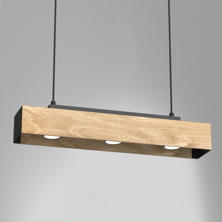 Hängeleuchte MAISON 3xGU10/8W/230V braun/Eiche