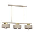 Hängeleuchte MARTI 3xE27/15W/230V beige/golden