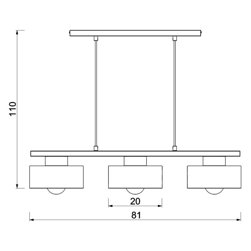 Hängeleuchte MARTI 3xE27/15W/230V weiß/glänzendes Chrom