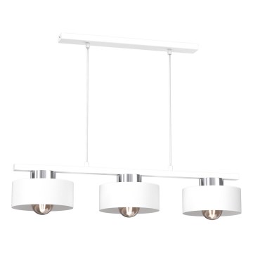 Hängeleuchte MARTI 3xE27/15W/230V weiß/glänzendes Chrom