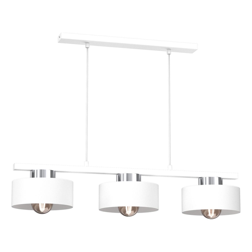 Hängeleuchte MARTI 3xE27/15W/230V weiß/glänzendes Chrom