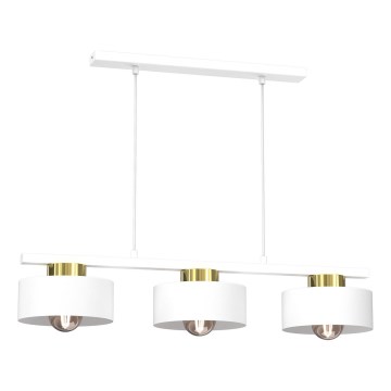 Hängeleuchte MARTI 3xE27/15W/230V weiß/golden