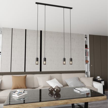 Hängeleuchte MELT 4xE14/10W/230V schwarz