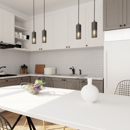 Hängeleuchte MELT 4xE14/10W/230V schwarz