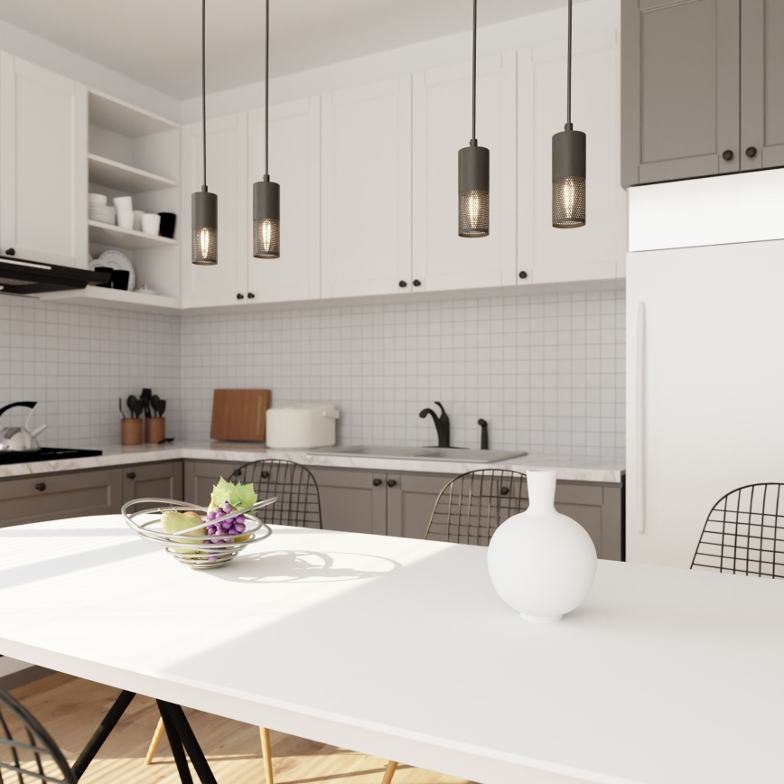 Hängeleuchte MELT 4xE14/10W/230V schwarz