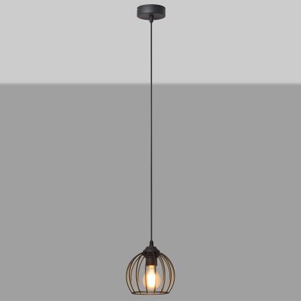 Hängeleuchte MERCURE 1xE27/15W/230V Durchmesser 16 cm schwarz
