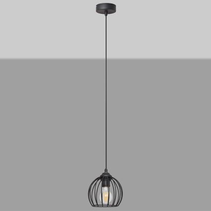 Hängeleuchte MERCURE 1xE27/15W/230V Durchmesser 16 cm schwarz