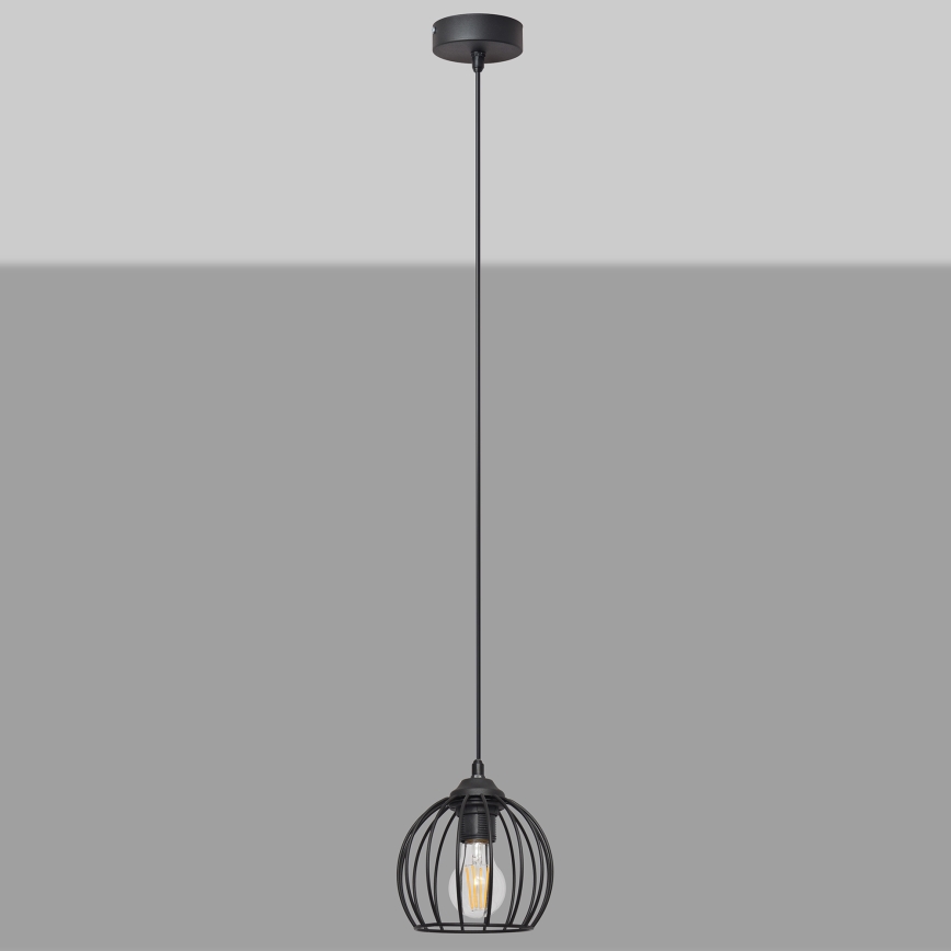 Hängeleuchte MERCURE 1xE27/15W/230V Durchmesser 16 cm schwarz
