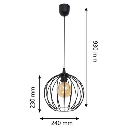 Hängeleuchte MERCURE 1xE27/15W/230V