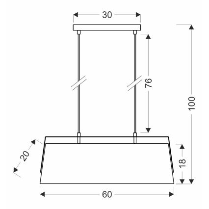 Hängeleuchte MILBURY 2xE27/40W/230V braun