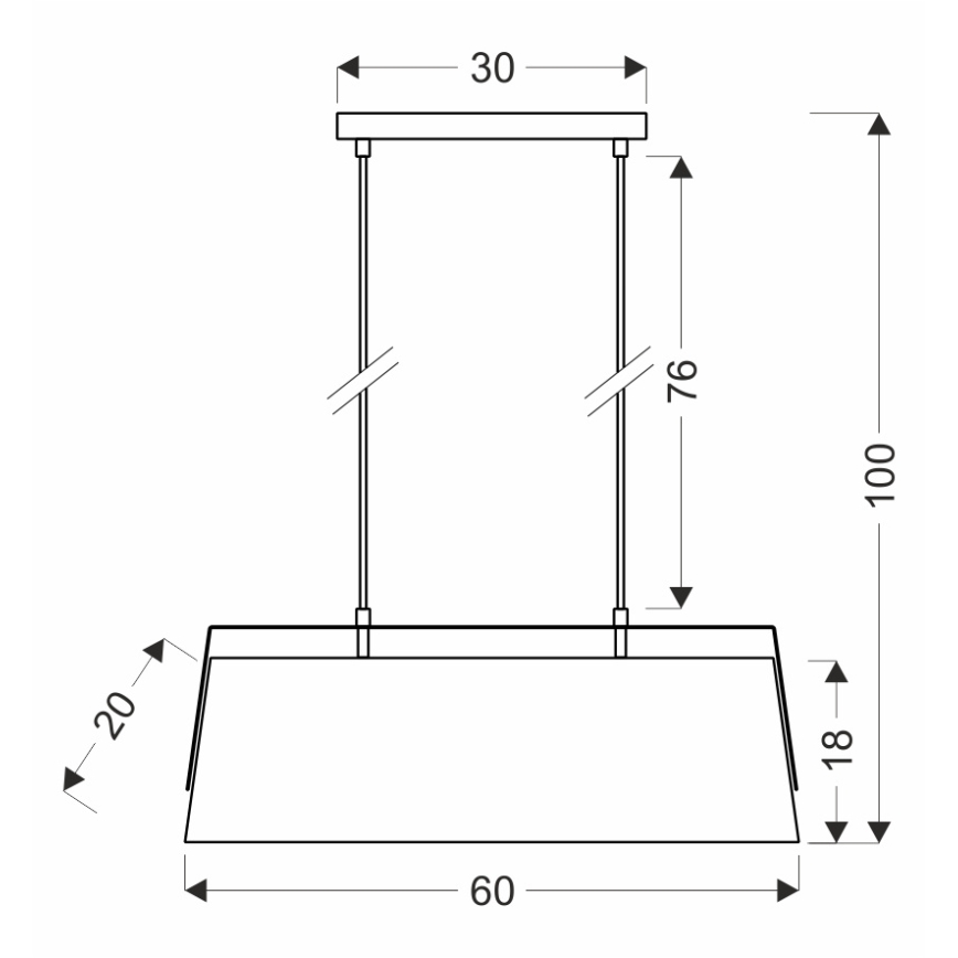 Hängeleuchte MILBURY 2xE27/40W/230V braun