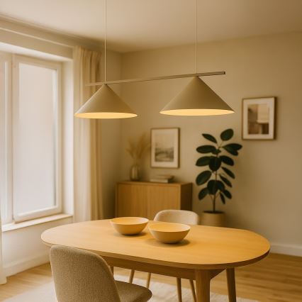 Hängeleuchte mit Kabel CAPITAL 2xGX53/15W/230V beige