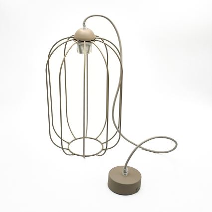 Hängeleuchte mit Kabel DESTELLO 1xE27/15W/230V, Ø 21 cm, beige
