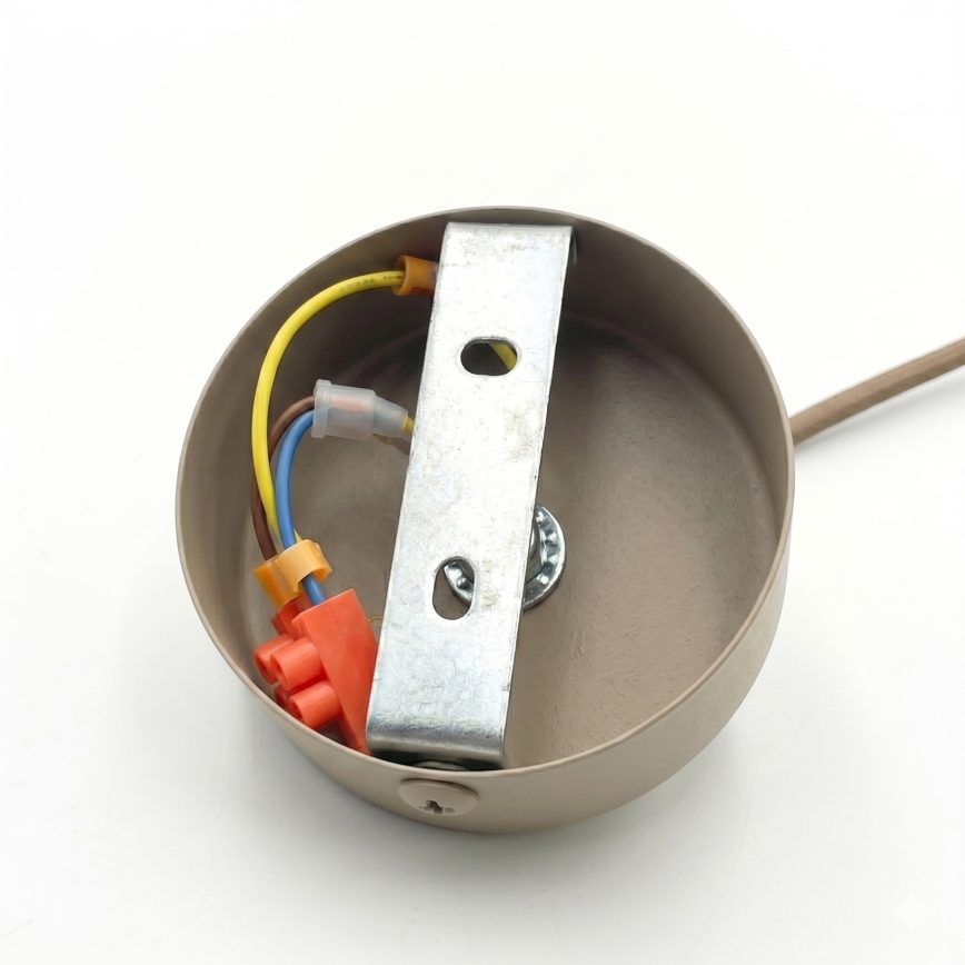 Hängeleuchte mit Kabel DESTELLO 1xE27/15W/230V, Ø 21 cm, beige